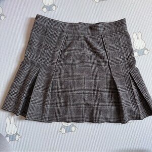 Vintage Juicy couture brown plaid tweed skirt with silk slip